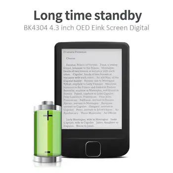 VODOOL BK4304 e-bogs-Læser 4,3 tommer OED Eink Skærm Digital Smart e-bogs-Læser 4G/8G/16G Multifunktion Elektronisk Bog hot salg