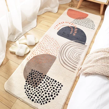 Moderne kreative mønster gulvmåtte område tæppe værelses dørmåtte soveværelse sengen fluffy tæppe lam cashmere, non-slip lange måtter hjem tæppe
