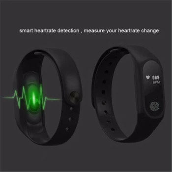 Puls, Trænings-Og Sove Tracker Bluetooth-Silicone Smart Ur Kvinder Mænd Armbånd Ur Mi Band Vandtæt Armbånd