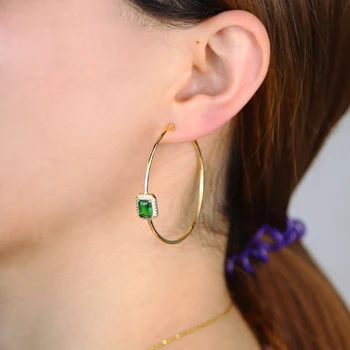 Stor cirkel hoop øreringe geoemtric classic fashion kvinder smykker