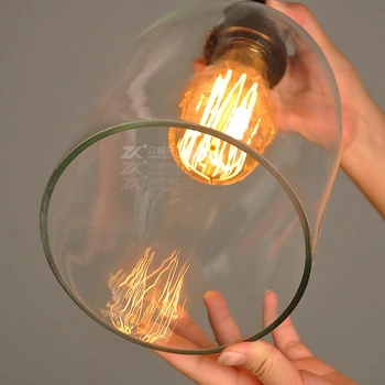 LED Pendel Glas Køkken Lys Vintage Lampe Industriel Belysning til Køkken Ø Bar Hjem Deco Hængende Lampe 4266