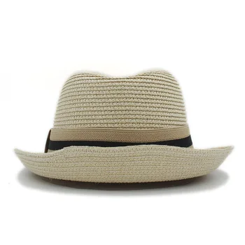 Klassisk Sommeren Kvinder Mænd Toquilla Halm fedora Hat Elegante Dronning Homburg Panama Cap Herre Far Fadder Hat 42680