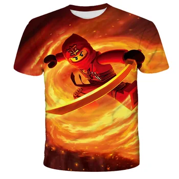 2021 Nye Sommer T-Shirt Børn 4-14 Boys & Girls T-Shirt 3D printet Lego Ninja Børn Casual Tøj-T-Shirt