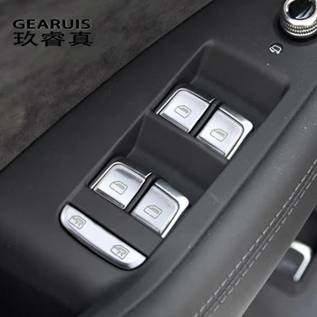 Bil Styling for Audi Q5 Indvendig Dør, Vindue, Glas-Knapperne Armlæn panel knapper Auto Dækker Klistermærker Trim Tilbehør