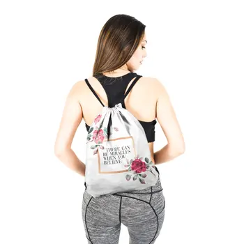 Hvem Bekymrer sig om Kvinder, der Snor Pose Til Sko Pose Stof Tøj Opbevaring String Bag 3D-Print Stof Pung