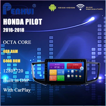 Android Bil DVD Til Honda Pilot ( 2016-2018) Bil Radio Mms Video-Afspiller, GPS Navigation Android 10.0 Dobbelt DIn