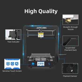 ANYCUBIC Mega-S Mega S 3D Printer I3 Mega Opgradere Stor Størrelse TPU Høj Præcision Touch Screen DIY 3D Printer kit 3d printer