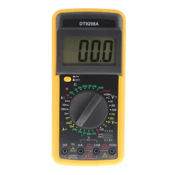 DT-9208A Digital Multimeter Volt Amp Ohm Hz AC/DC Temperatur Hertz Tester-40C-1000C Temperatur Måleren Amperemeter Voltmeter