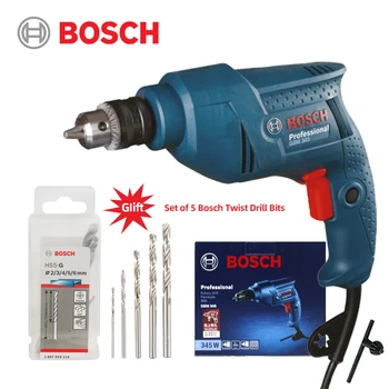 Bosch Elektrisk Boremaskine GBM 345 Elektrisk Skruetrækker Multifunktionelt Værktøj, 220V Elektrisk Boremaskine (Send 5 Oprindelige Bor Prikker)