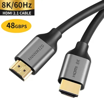 HDMI 2.1 Kabel-8K 60Hz 4K 120Hz UHD HDR-High Speed 48 gbps HDMI-Kabel for PS5 Splitter Skifte TV Digital Kabler 8K HDMI Kabel-2.1