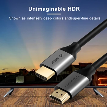 HDMI 2.1 Kabel-8K 60Hz 4K 120Hz UHD HDR-High Speed 48 gbps HDMI-Kabel for PS5 Splitter Skifte TV Digital Kabler 8K HDMI Kabel-2.1