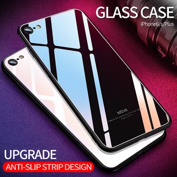 Msvii til iPhone 6 Glas cover til iPhone 6s Tilfældet for iphone 6 Plus Luksus Beskyttende bagcover til iphone 6s plus tilfælde iphone6