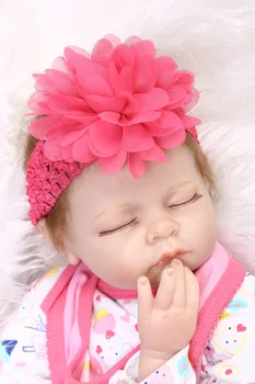 Gratis forsendelse hot salg naturtro reborn baby doll tæt øjne kan ikke åbne nyfødte baby fashion dukke 4470
