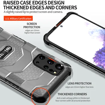 Telefonens bagcover Til Samsung Galaxy S20 Plus Ultra Heavy Duty Beskyttelse Mobile Tilfælde Udendørs Drop Bevis Anti Støv TPU-PC Shell