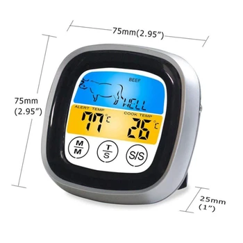 Kød Termometre Bluetooth-LCD-Digital Probe Fjernbetjening Trådløs BBQ Grill, Køkken Termometer Hjem Madlavning Værktøjer med Timer Alarm