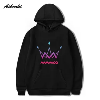 K-POP MAMAMOO Hættetrøjer Mænd Kvinder Hooded Sangere Bomuld Sweatshirts K-Pop Band Team MAMAMOO Hoody Polluvers Streetwear 3D Casual