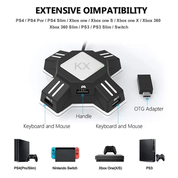 For PS4 Mus og Tastatur Adapter Gamepad Controller-Konverter Til PS3, Xbox Én Til Nintendo Skifte FPS Spil Tilbehør