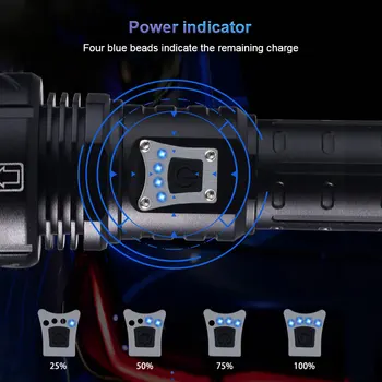 16-Core XHP160 Ultra Stærke 10000LM Zoomable Lommelygte Håndholdte Vandtæt Taktiske Jagt Lys USB Charge Som Power Bank