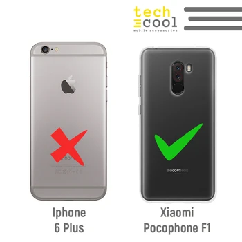 FunnyTech®Silikone Tilfældet for Xiaomi Pocophone F1 l Red Wolf baggrund