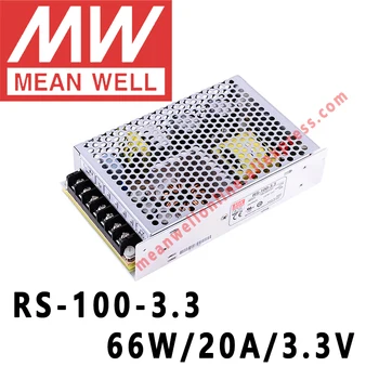 RS-100-3.3 Mener det Godt 66W/20A/3,3 V DC Enkelt Output Skift Strømforsyning meanwell online butik