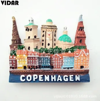 VIDAR fransk Køleskab Magneter, København, Japan, Ikoniske Arkitektoniske Scener, og Turist-Souvenir-Souvenir -
