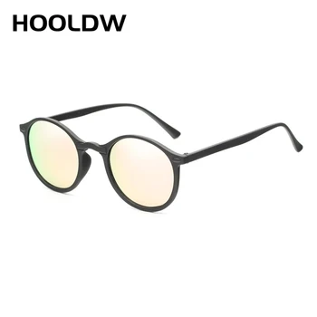 HOOLDW Vintage Runde Polariserede Solbriller Mænd Kvinder Night Vision Sol Briller UV400 Anti-blænding Nat Kørsel Goggle-Brillerne Gafas