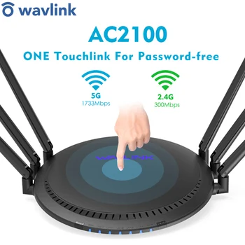 Wavlink Wifi Router Gigabit Dual-Band AC2100 Trådløse Router Wifi Repeater 2,4 G/5G Fem Gigabit-Porte 6*5dBi High Gain Antenner