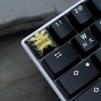 1 stk håndlavede harpiks keycap for MX switches mekanisk tastatur individualitet Shishi keycap 46522