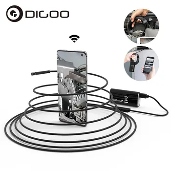 DIGOO DG-YPC99 5,5 mm Endoskop Kamera HD USB Endoskop med 6 LED 5M Kabel-Vandtæt Inspektion Endoskop til Android PC