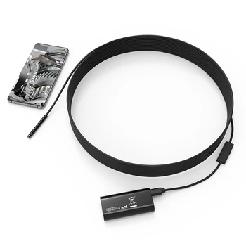 DIGOO DG-YPC99 5,5 mm Endoskop Kamera HD USB Endoskop med 6 LED 5M Kabel-Vandtæt Inspektion Endoskop til Android PC