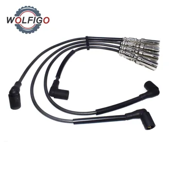 WOLFIGO Nye 4stk Tændrør Tænding Wire Kabel til VW Beetle Jetta Golf 2,0 L SOHC 2001-2008 27588 175-6224 VWC03 1AMSW00091 4694