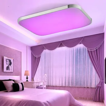 Moderne LED-loftsbelysning RGB Lampe til stuen soveværelse 90-260V lysdæmper pladsen flush mount loft led plafondlamp kids room 4752