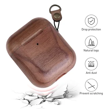 Luksus Træ Bluetooth-Hovedtelefon Tilfældet for Apple Airpods 1 2 Høj Kvalitet Hovedtelefoner Tilfælde Shell for Airpods 1 2 Wireless