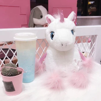 Direkte forretning tegnefilm unicorn plys legetøj rainbow dash pony dukke legetøj for børn, der er gave til piger kawai Cherry Unicorn