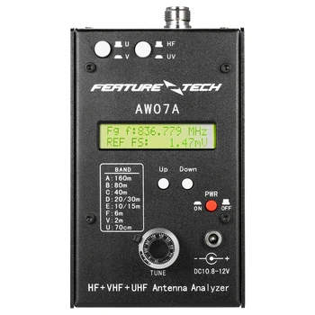 AW07A HF/VHF/UHF-160M Impedans STÅLWIRER Antenne Analyzer Meter til Ham Radio Hobbyist DIY Analyzer Meter skinke radio antenne swr meter