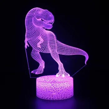 Natten LED-Lys Nyhed 3D-lampe Søde Legetøj Gift 7 Farve Abstrakte Kunstner Grafik Tegnefilm Atmosfære Lampe Til Børn, børneværelset 48132