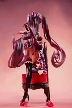 Japansk Animationsfilm 1/7 Skala Sexet Pige Native NEKOPARA Chocola & Vanille Stol Ver. PVC-Action Figur Stående Samling Model 24cm