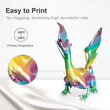 SUNLU Silke Rainbow 3D-Filament 1.75 mm 1 kg Lyse Farve 3d-Print-Materiale Til 3d Printer Dimension Nøjagtighed +/-0.02 mm 48689