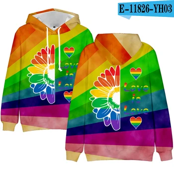 Gratis Lgbt-Flag Sweatshirt Trøjer For Lesbian Gay Pride Farverig Regnbue Til Gay Hjem Gay-Venligt Lgbt Egenkapital Overdimensionerede hættetrøje 4872