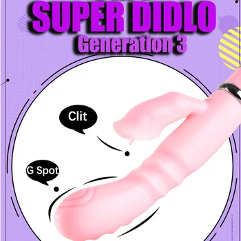 G Spot Dildo Rabbit Vibrator Masturbator Dobbelt Vibrator Klitoris Stimulator Vaginal Fisse Massageapparat Sex Legetøj til Kvinder Female 4875