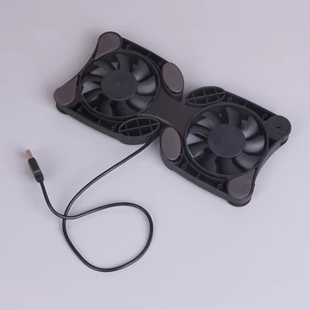 Sort 2 Fan USB-Port Mini Ocus Bærbar Notebook Cooling Pad Køligere Cooling Pad Folde Køligere Cooling Pad 48937