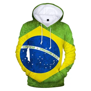 2 Til 14 År Kids Hættetrøje 3D Nationale Flag, USA, Brasilien, Canada, Frankrig, Tyskland Sweatshirt Drenge Piger Streetwear Jakke Frakke Tøj 4961