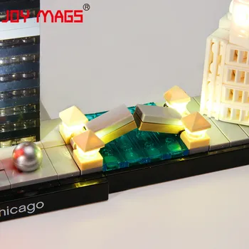 GLÆDE MAGS Kun Led Lys Kit Til 21033 Arkitektur Chicago Kompatibel Med 10677 , (IKKE Omfatter Model)