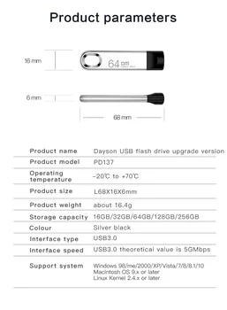 DM USB-Flash-Drev, USB-stick 512 gb usb-disk 256 gb Metal-Nøglen i USB 3.0-Memory Stick 128GB pen-Drev Reelle Kapacitet 64 32GB