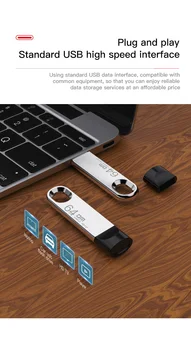 DM USB-Flash-Drev, USB-stick 512 gb usb-disk 256 gb Metal-Nøglen i USB 3.0-Memory Stick 128GB pen-Drev Reelle Kapacitet 64 32GB