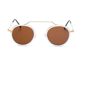 2020 Nye vintage solbriller kvinde Luksus Mærke Retro Round Metal Frame kvinders solbriller mode nuancer til kvinder Oculos UV400 4989