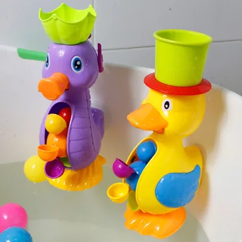 Badning tude Spil Vand i badeværelset oyuncak til Børn, baby, børn, Badekar, badekar svømning legetøj rubber duck Ducky Waterwheel