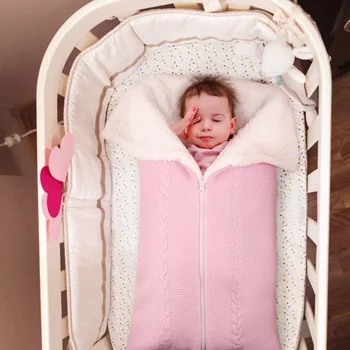 Strikkeopskrifter Baby Sovepose Klapvogn Vinter Søvn Sæk Til Spædbarn Kørestol Konvolut Nyfødte Sovepose Til Børn