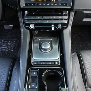 For Jaguar F-Tempo X761 XE X760 XF X260 Bil ABS Centrale Konsol Gear Shift Frame Cover Trim Carbon Fiber Tilbehør