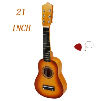 21 tommer Hawaii Ukulele Mini Akustisk Guitar Ukulele + Plectron Lille og nem at have med helt nye og høj kvalitet 50723